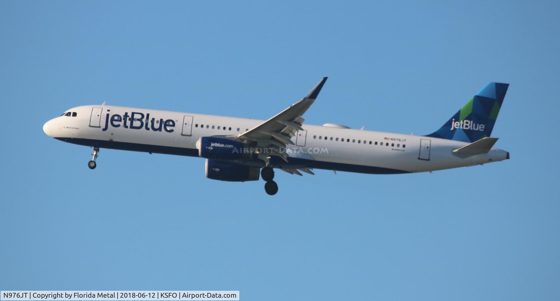 N976JT, 2017 Airbus A321-231 C/N 7529, SFO spotting 2018