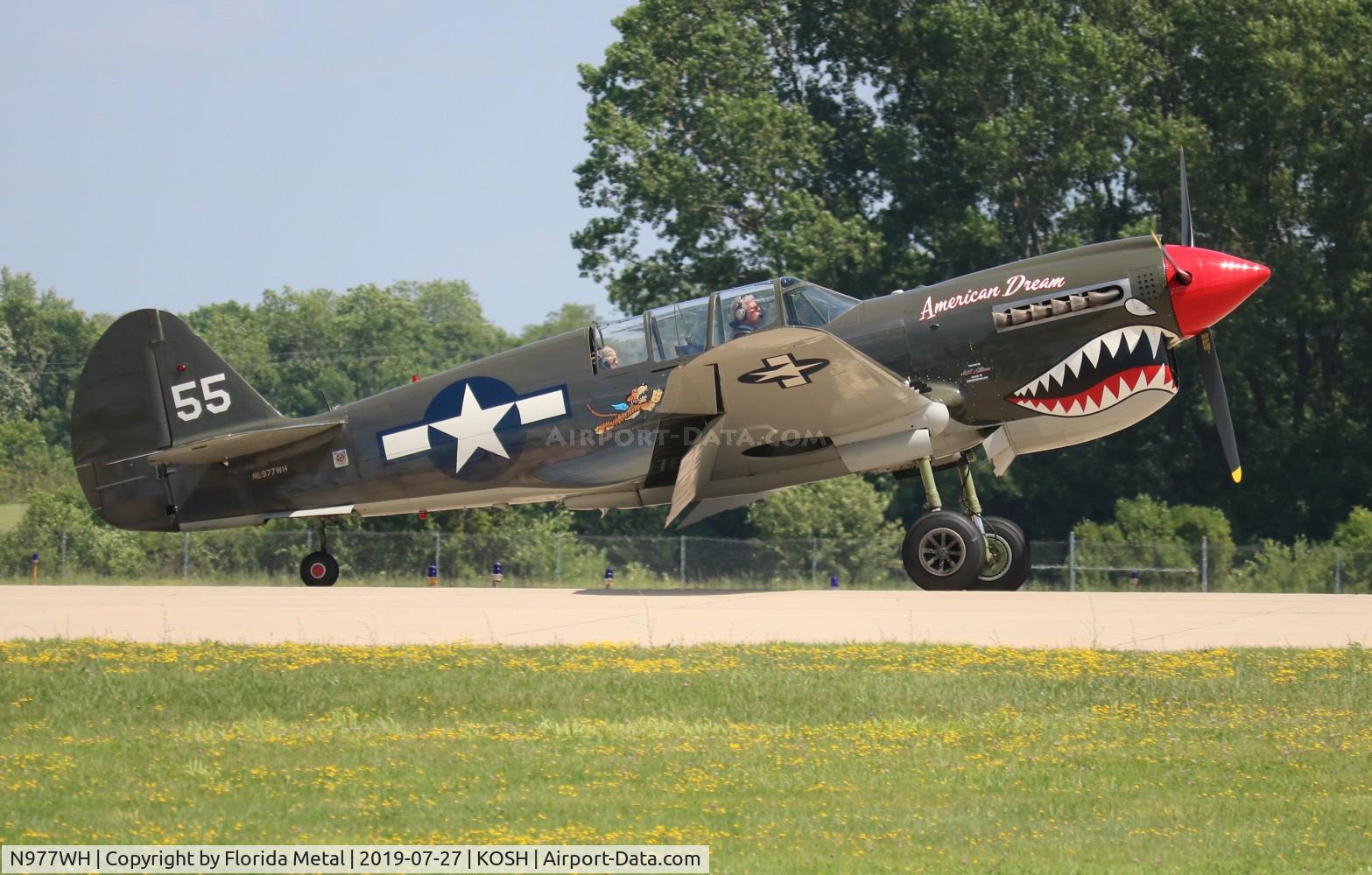 N977WH, 1942 Curtiss P-40N C/N 42-10497, EAA OSH 2019