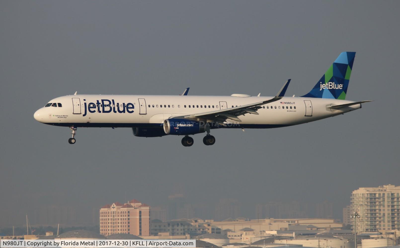 N980JT, 2017 Airbus A321-231 C/N 7631, FLL spotting 2017