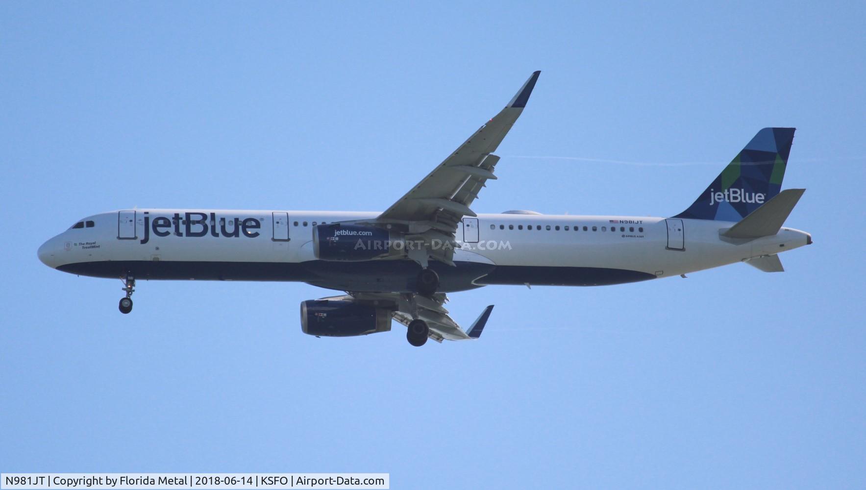 N981JT, 2016 Airbus A231-231 C/N 7692, SFO spotting 2018