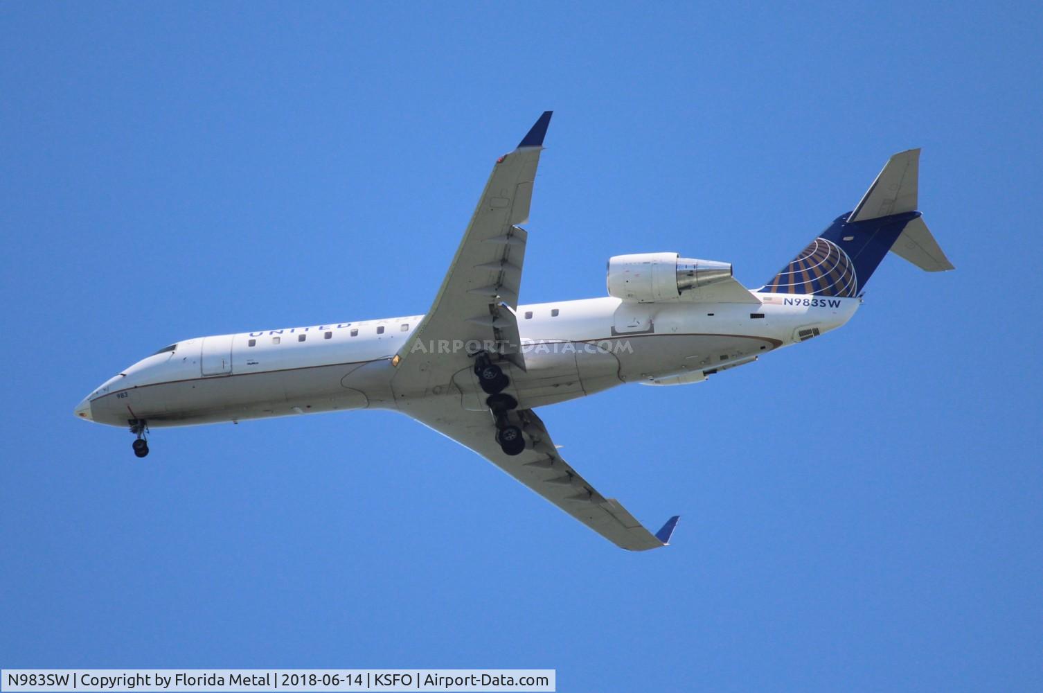 N983SW, 2004 Bombardier CRJ-200ER (CL-600-2B19) C/N 7961, SFO spotting 2018