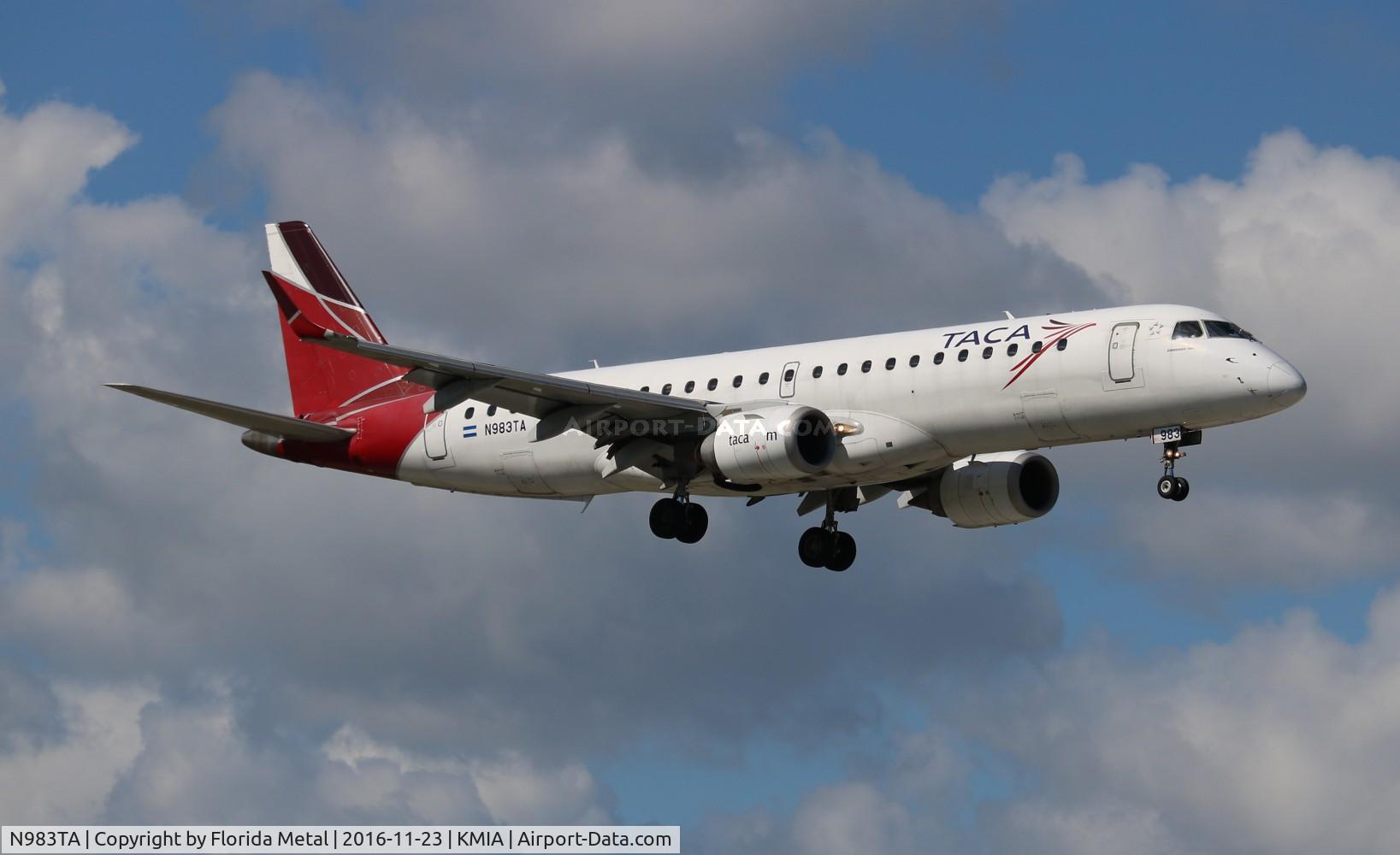 N983TA, 2009 Embraer 190AR (ERJ-190-100IGW) C/N 19000265, MIA spotting 2016