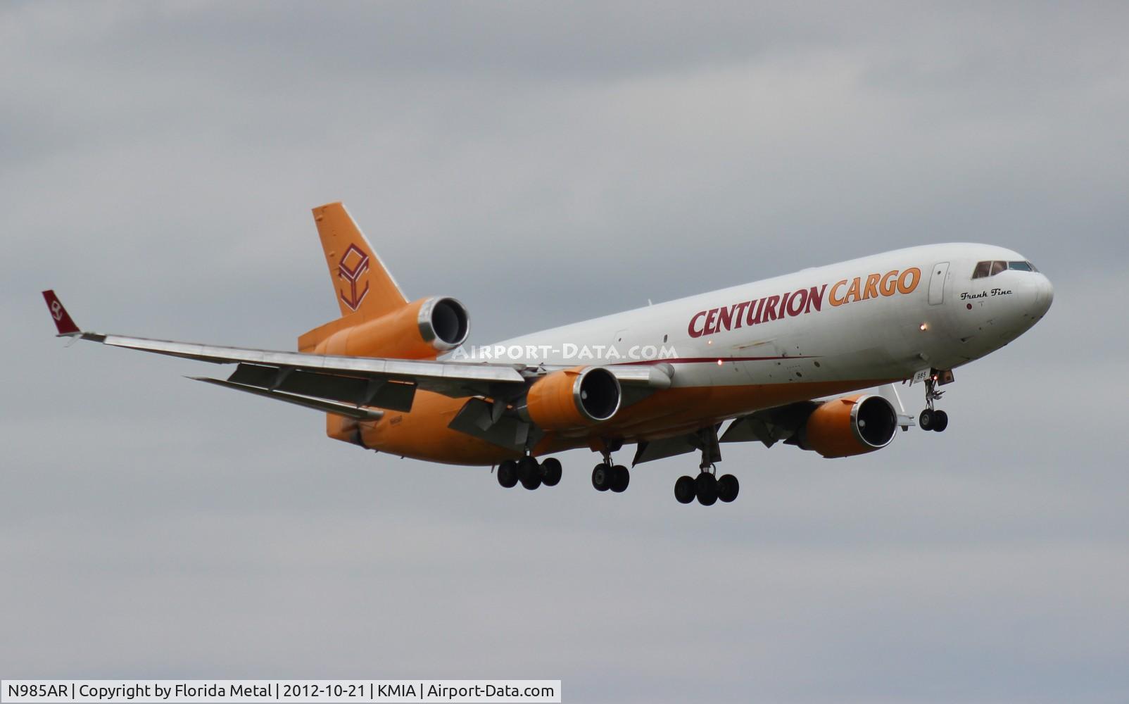 N985AR, 1992 McDonnell Douglas MD-11F C/N 48430, MIA spotting 2012