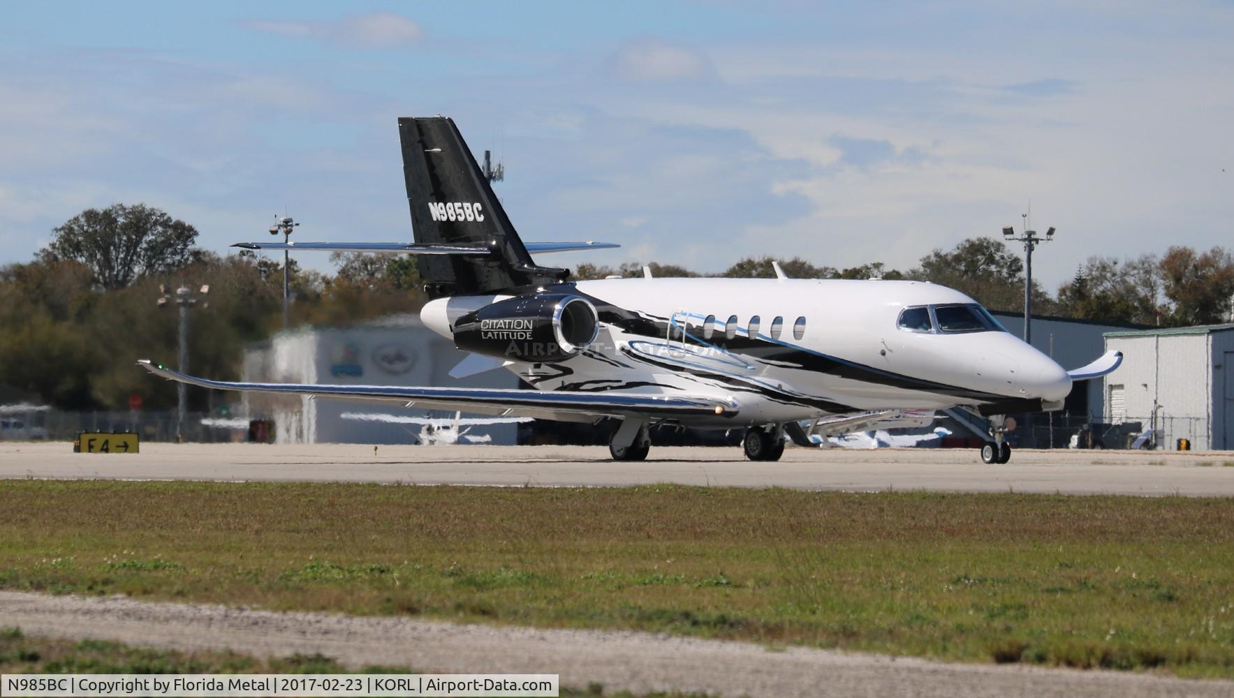 N985BC, 2015 Cessna 680A Citation Latitude C/N 680A-0009, ORL spotting 2017