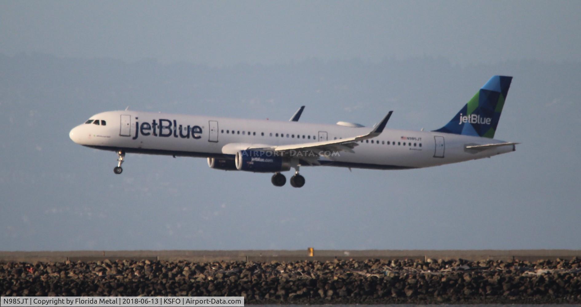 N985JT, 2017 Airbus A321-231 C/N 7798, SFO spotting 2018