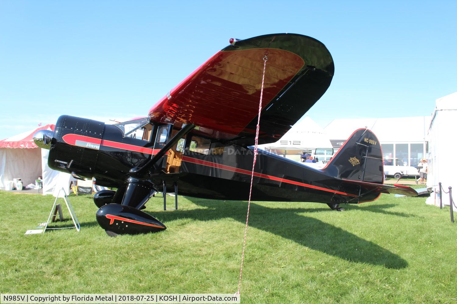 N985V, 1946 Stinson V77 (AT-19) Reliant C/N 77-70, EAA OSH 2018