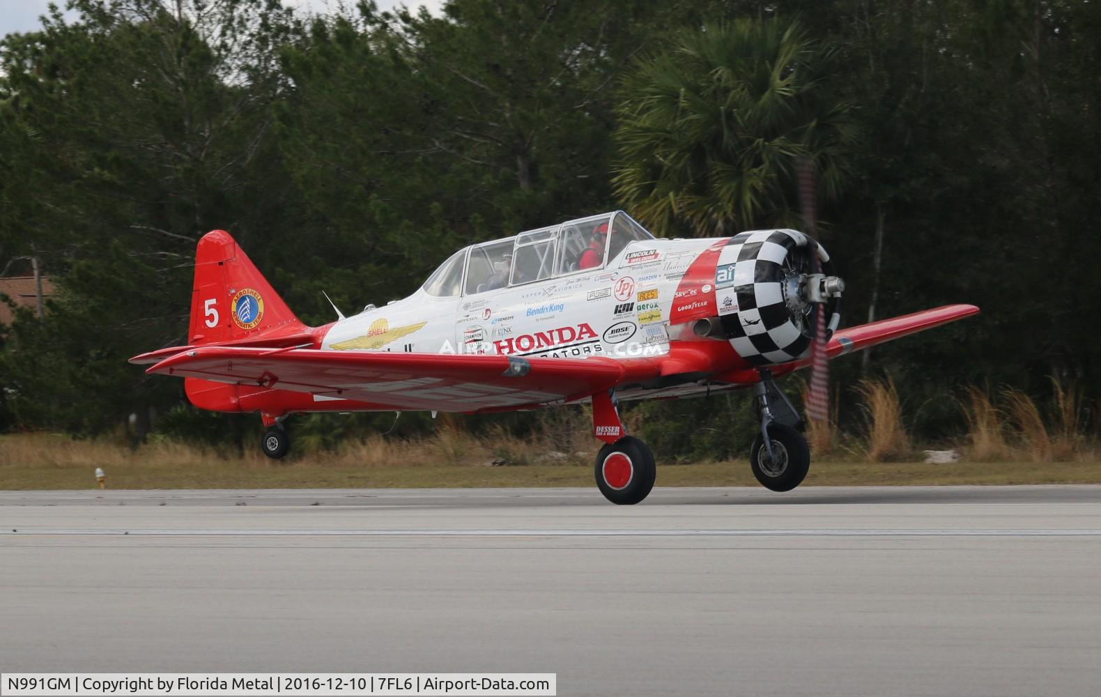 N991GM, 1941 North American AT-6C Texan C/N 88-17575, Spruce Creek 2016