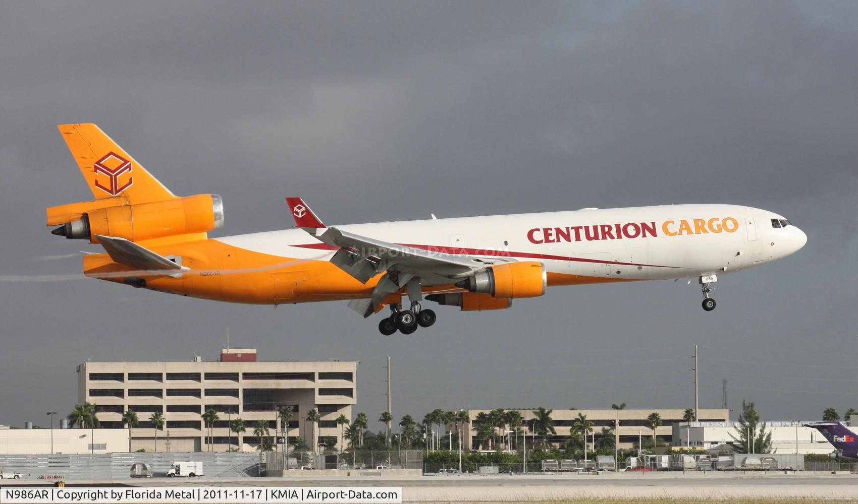N986AR, 1991 McDonnell Douglas MD-11F C/N 48426, MIA spotting 2011