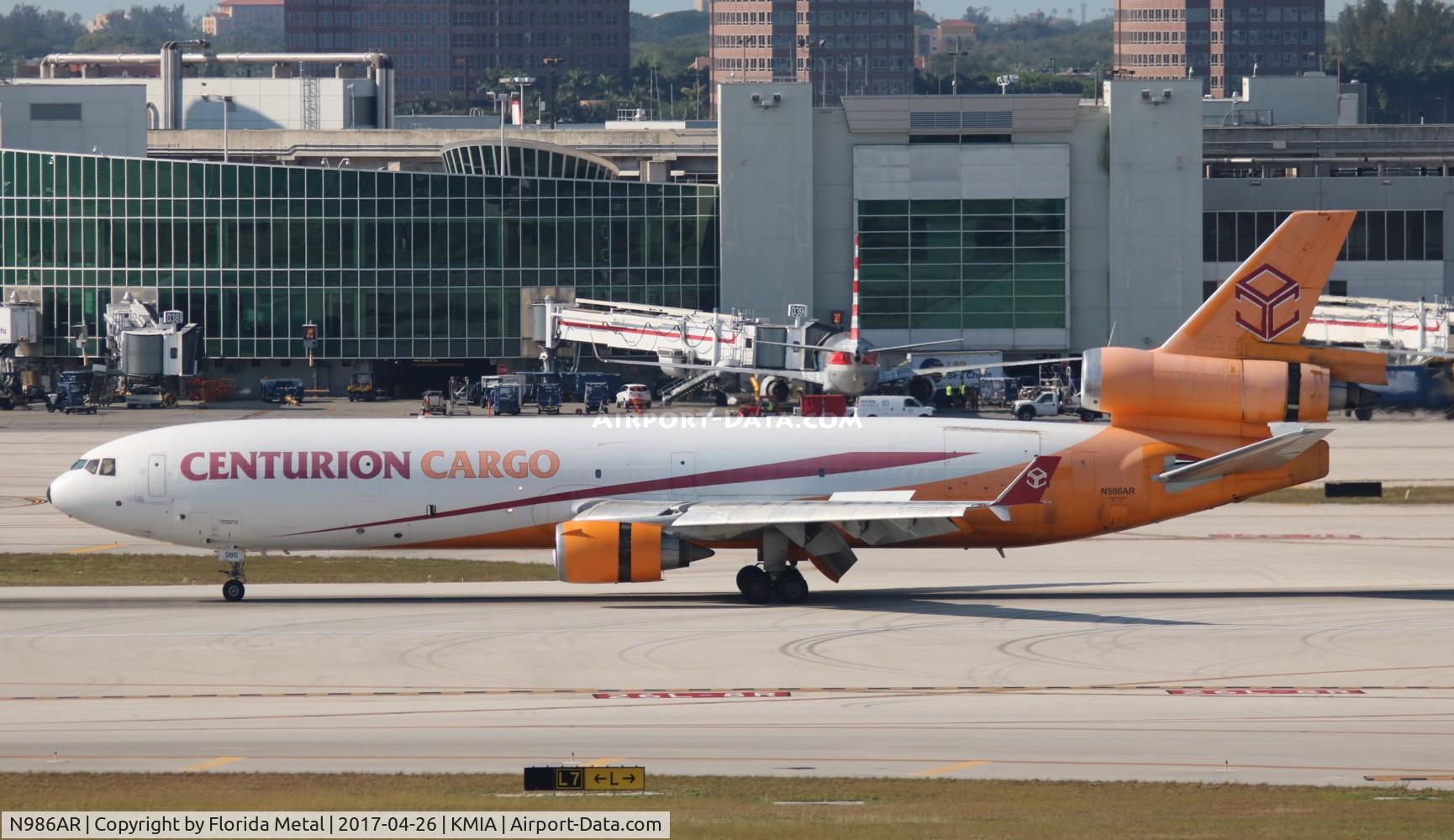 N986AR, 1991 McDonnell Douglas MD-11F C/N 48426, MIA spotting 2017