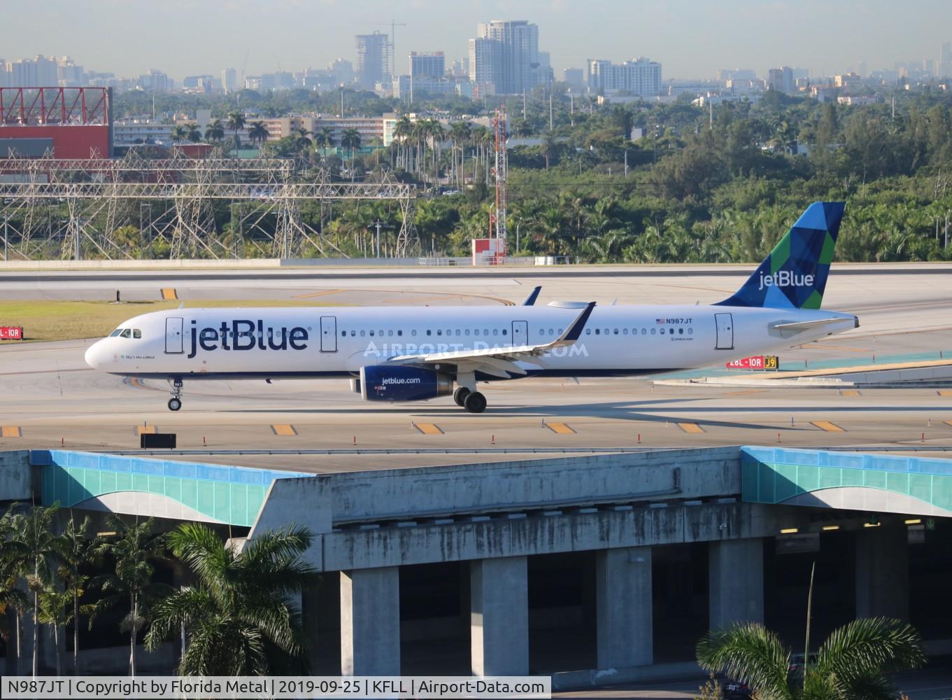 N987JT, 2017 Airbus A321-231 C/N 7855, FLL spotting 2019