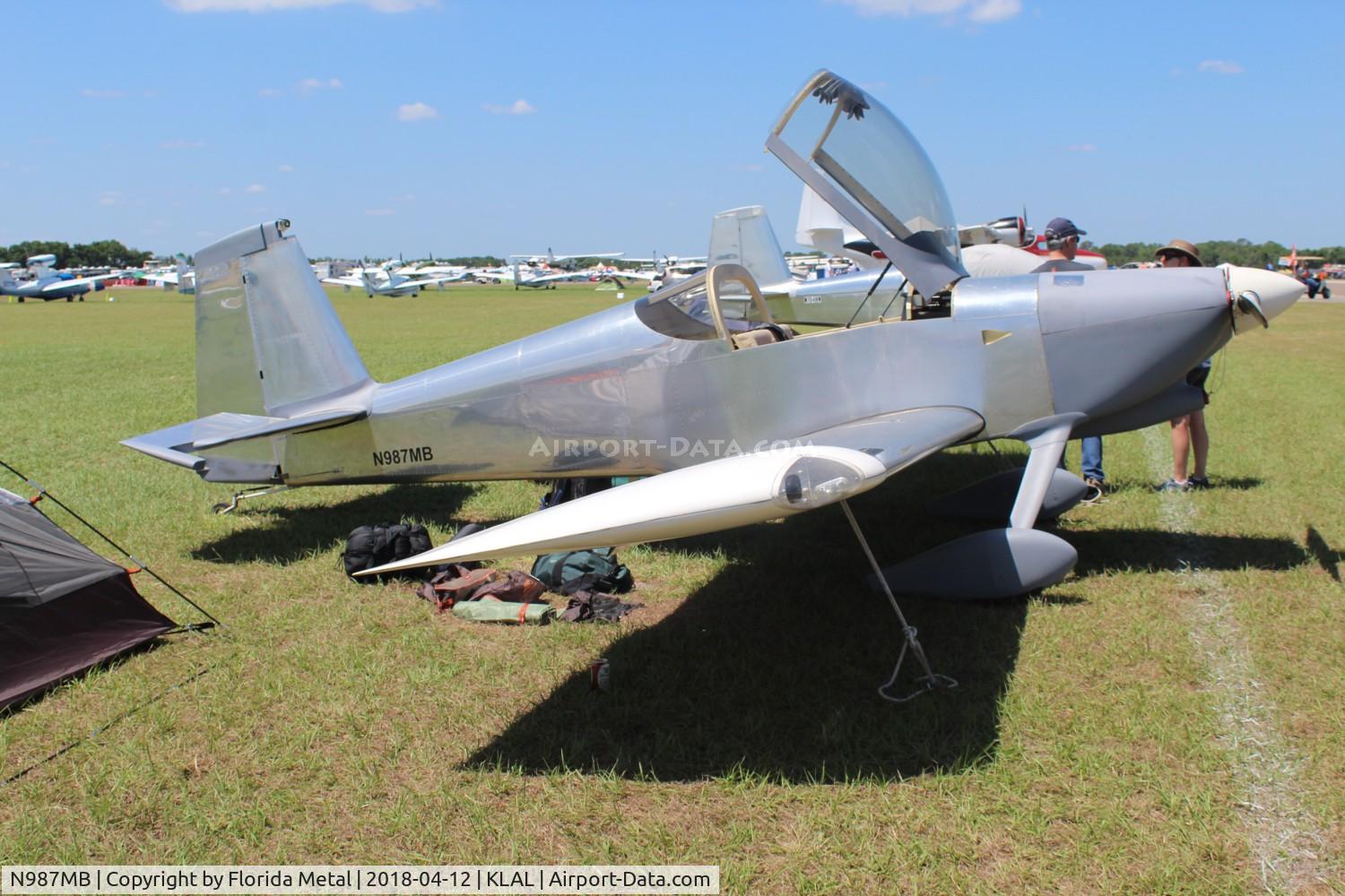 N987MB, 2010 Vans RV-7 C/N 001, SNF LAL 2018