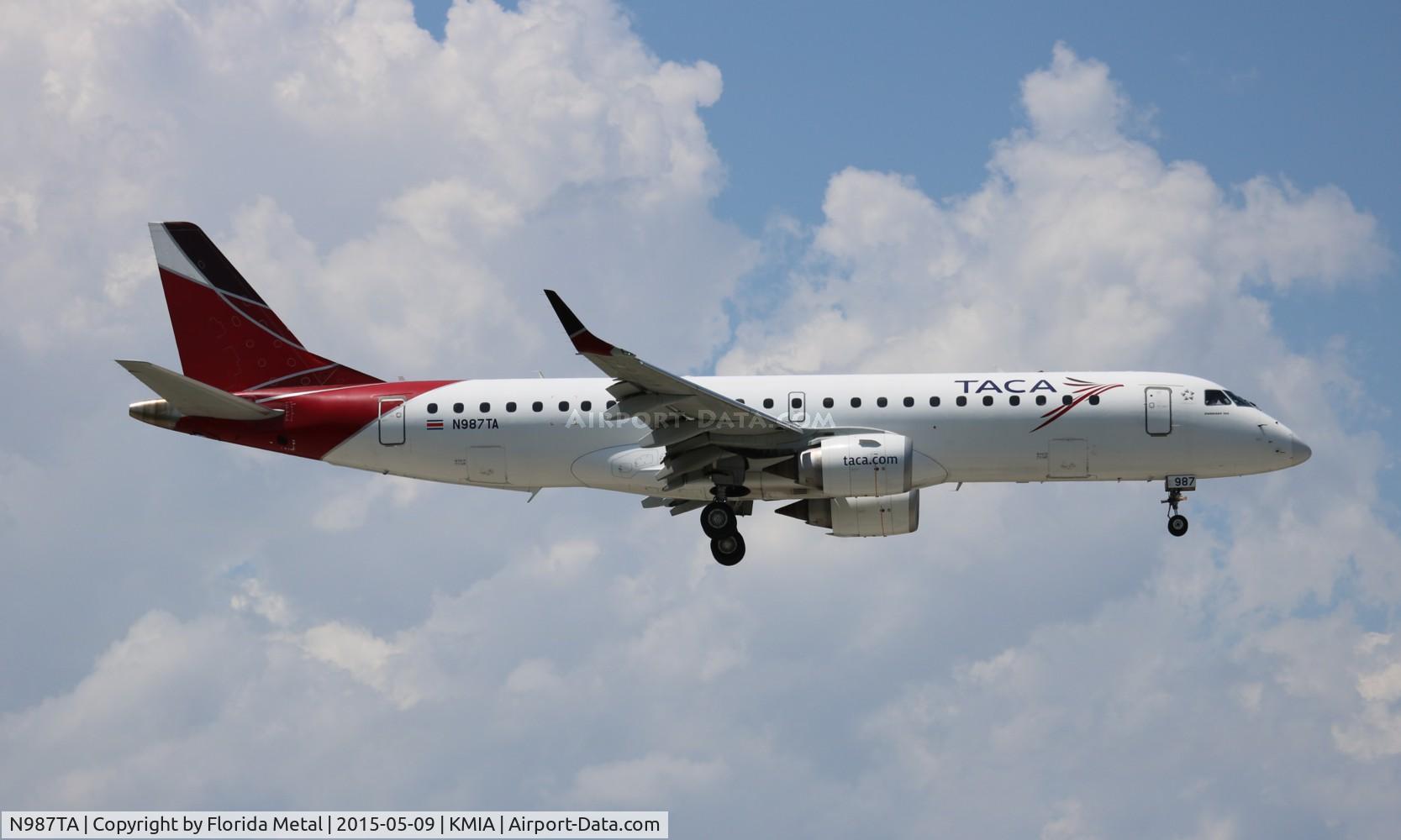 N987TA, Embraer ERJ-190-100 IGW 190AR C/N 19000393, MIA spotting 2015