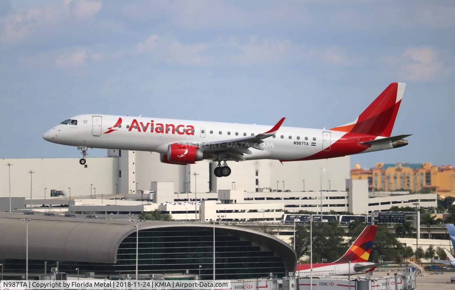 N987TA, Embraer ERJ-190-100 IGW 190AR C/N 19000393, MIA spotting 2018