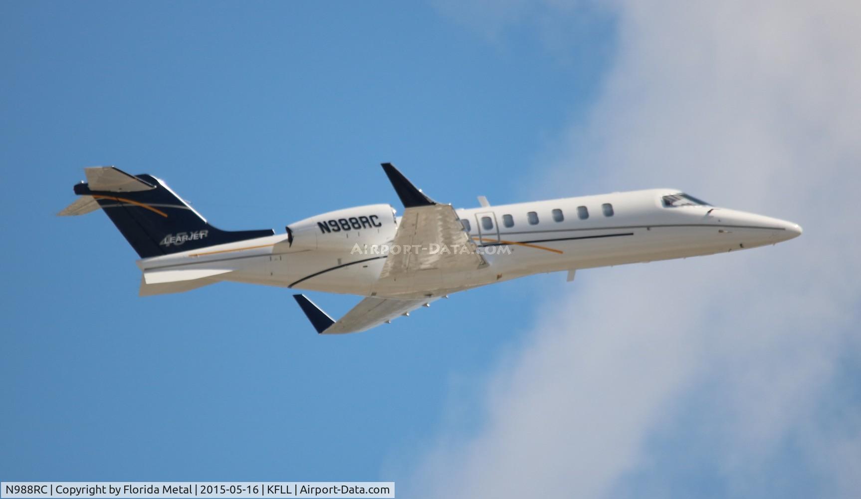 N988RC, 2001 Learjet Inc 45 C/N 190, FLL spotting 2015
