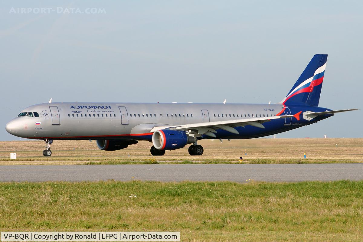 VP-BQR, 2006 Airbus A321-211 C/N 2903, at cdg