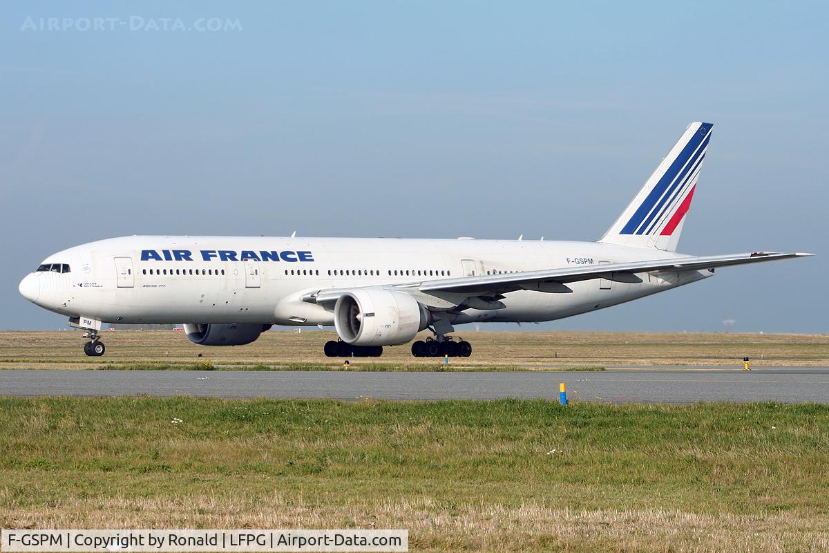 F-GSPM, 2000 Boeing 777-228/ER C/N 30456, at cdg