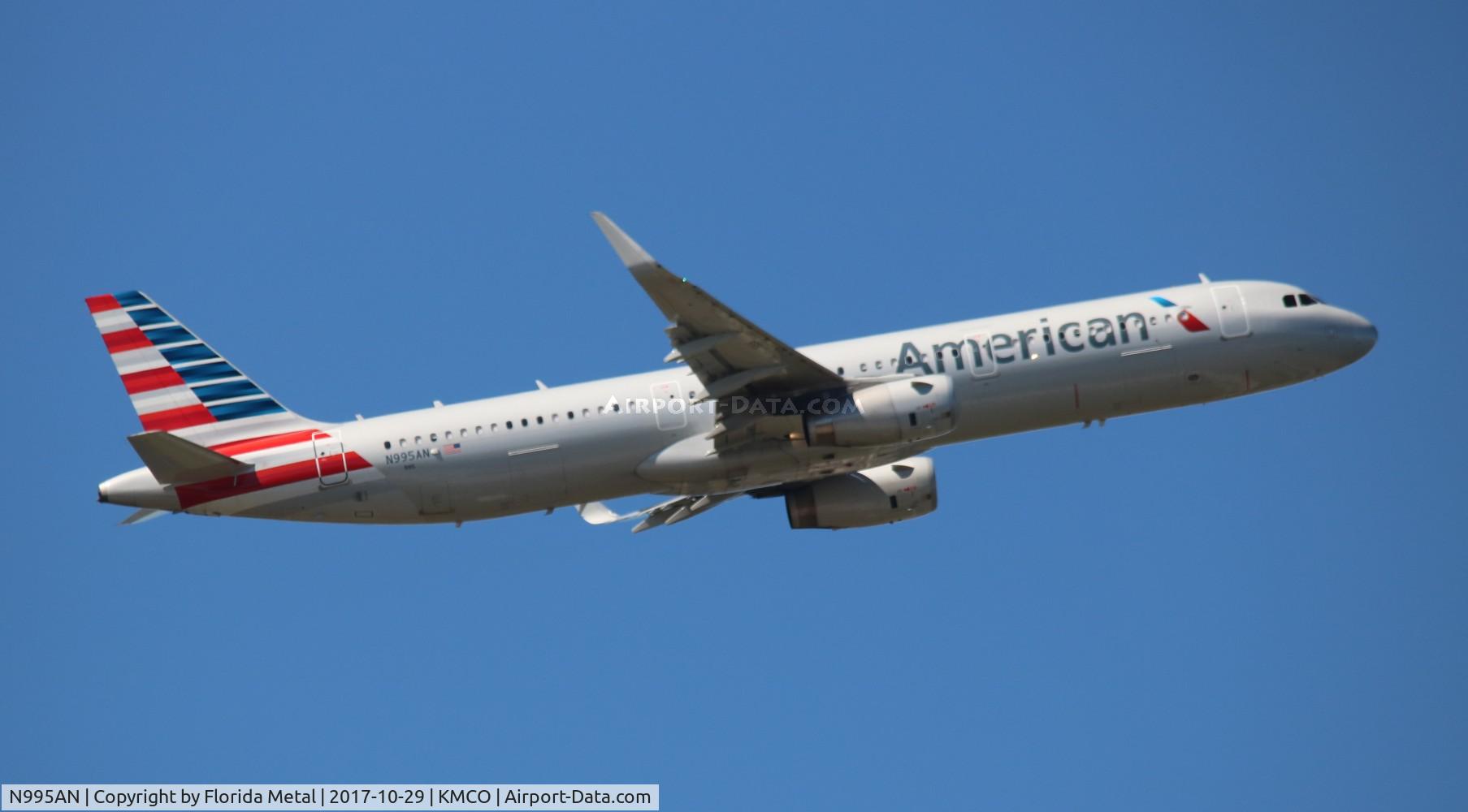 N995AN, 2016 Airbus A321-231 C/N 7301, MCO spotting 2017