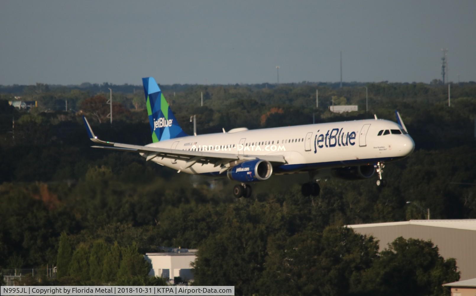 N995JL, 2018 Airbus A321-231 C/N 8293, TPA spotting 2018