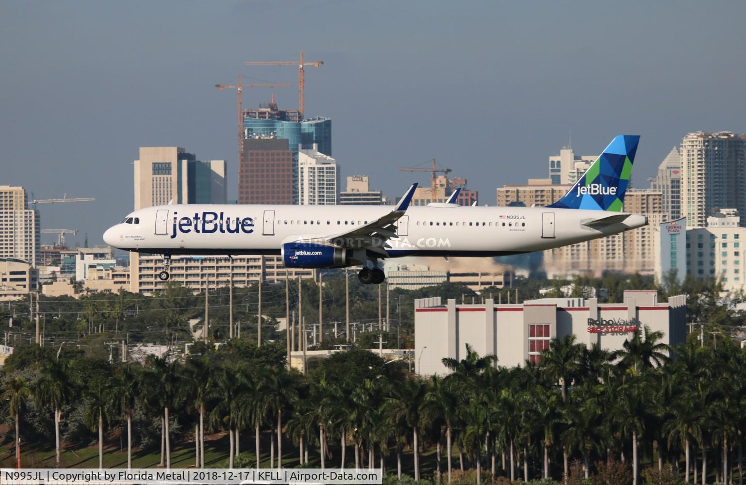 N995JL, 2018 Airbus A321-231 C/N 8293, FLL spotting 2018