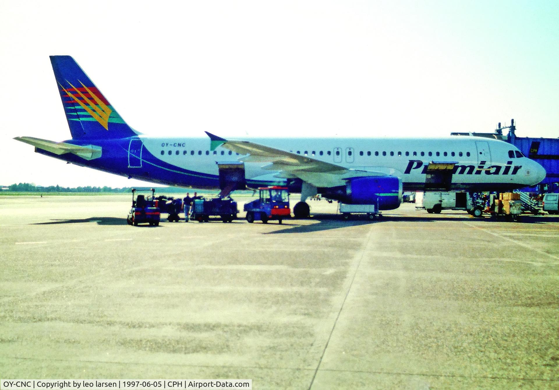 OY-CNC, 1991 Airbus A320-211 C/N 222, Copenhagen 5.6.1997