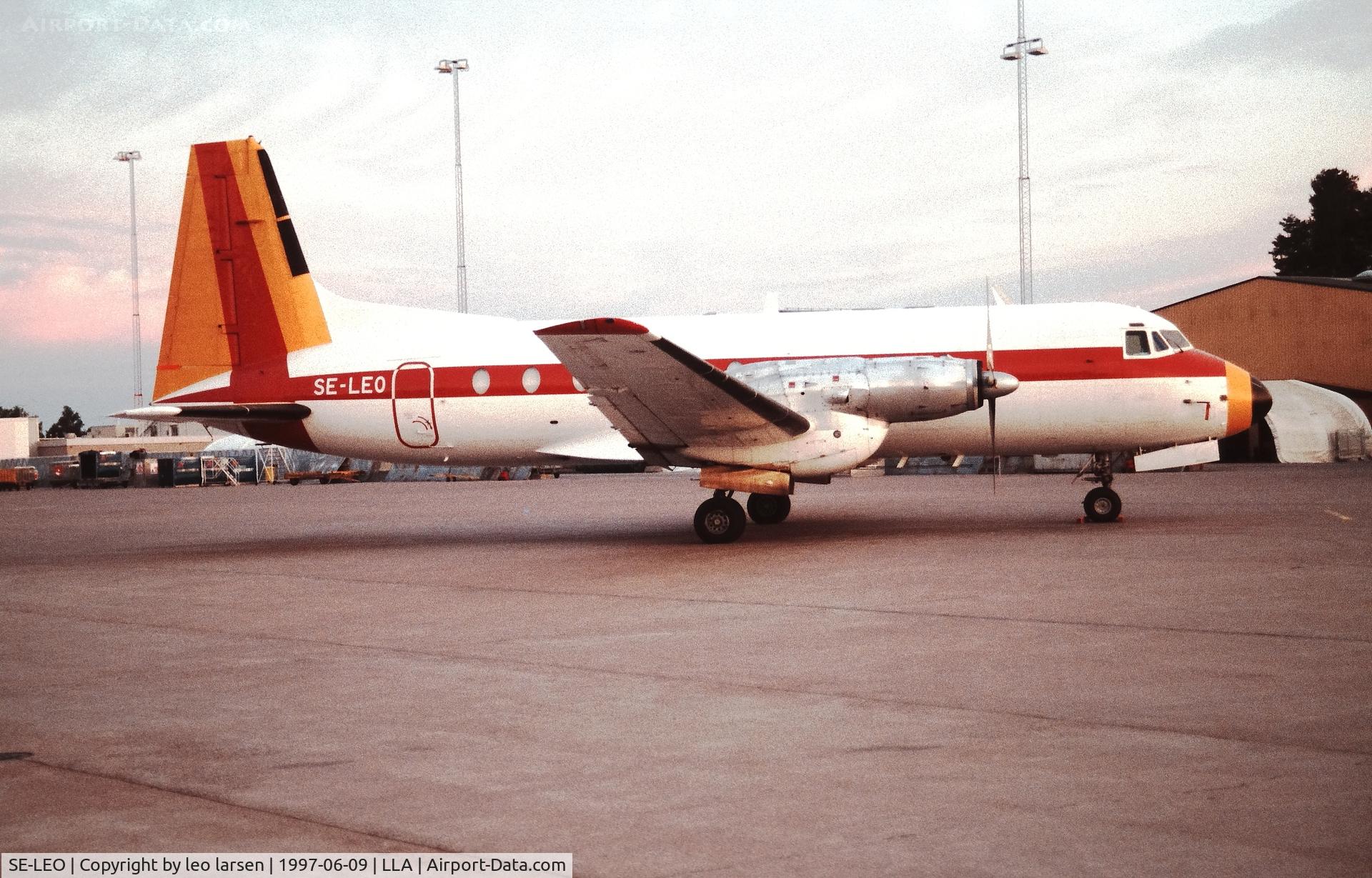 SE-LEO, 1974 Hawker Siddeley HS.748 Series 2A C/N 1726, Luleå 9.6.1997