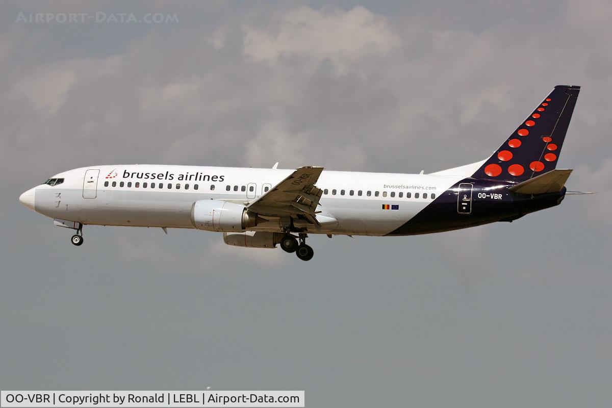 OO-VBR, 1989 Boeing 737-4Y0 C/N 24134, at el prat