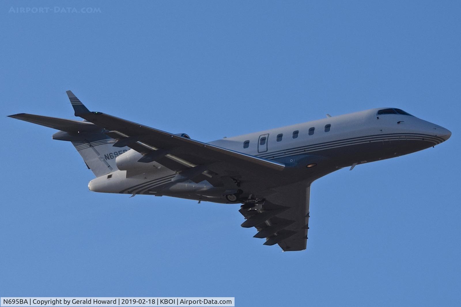 N695BA, 2009 Bombardier Challenger 300 (BD-100-1A10) C/N 20273, Take off from 28R.