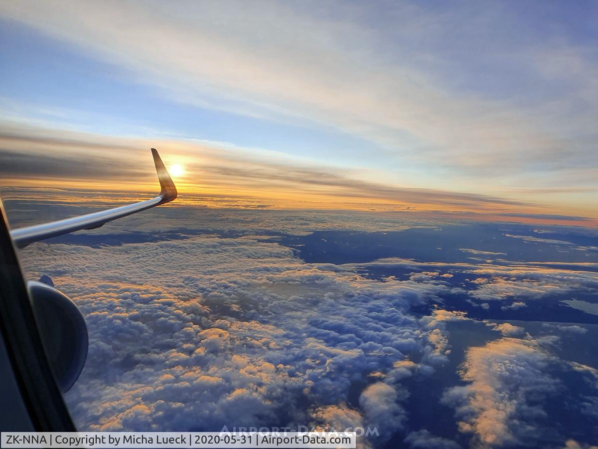 ZK-NNA, 2018 Airbus A321-271N C/N 8496, Sunrise on our early morning AKL-WLG flight