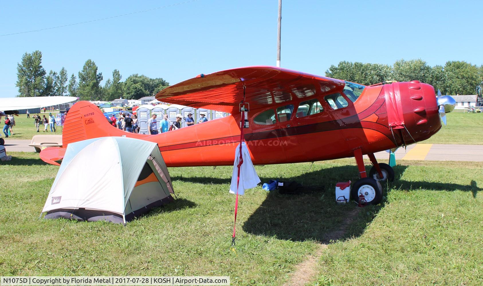 N1075D, 1951 Cessna 195A C/N 7687, EAA OSH 2017