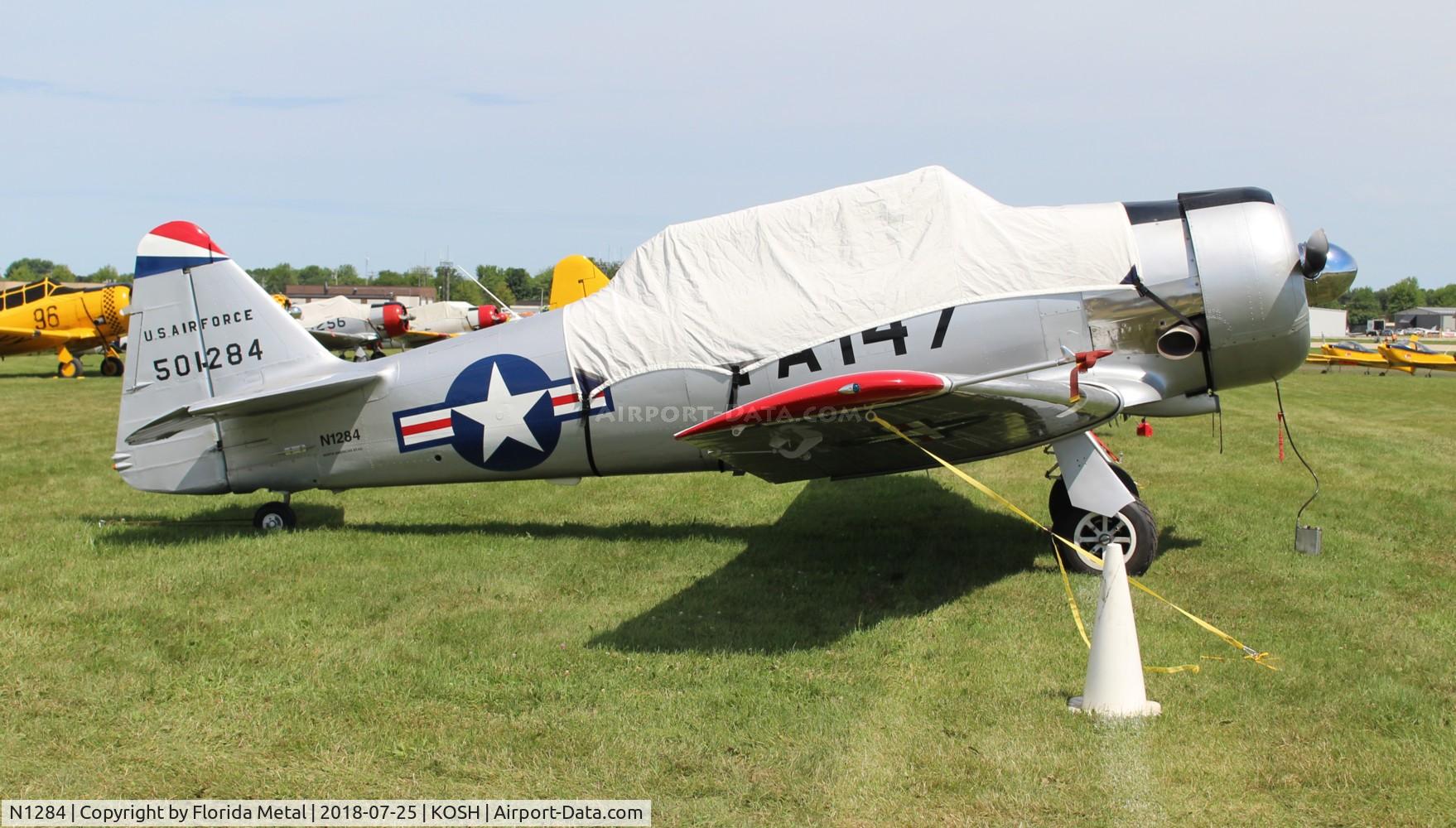 N1284, 1950 North American T-6G Texan C/N 124-63 ??, EAA OSH 2018