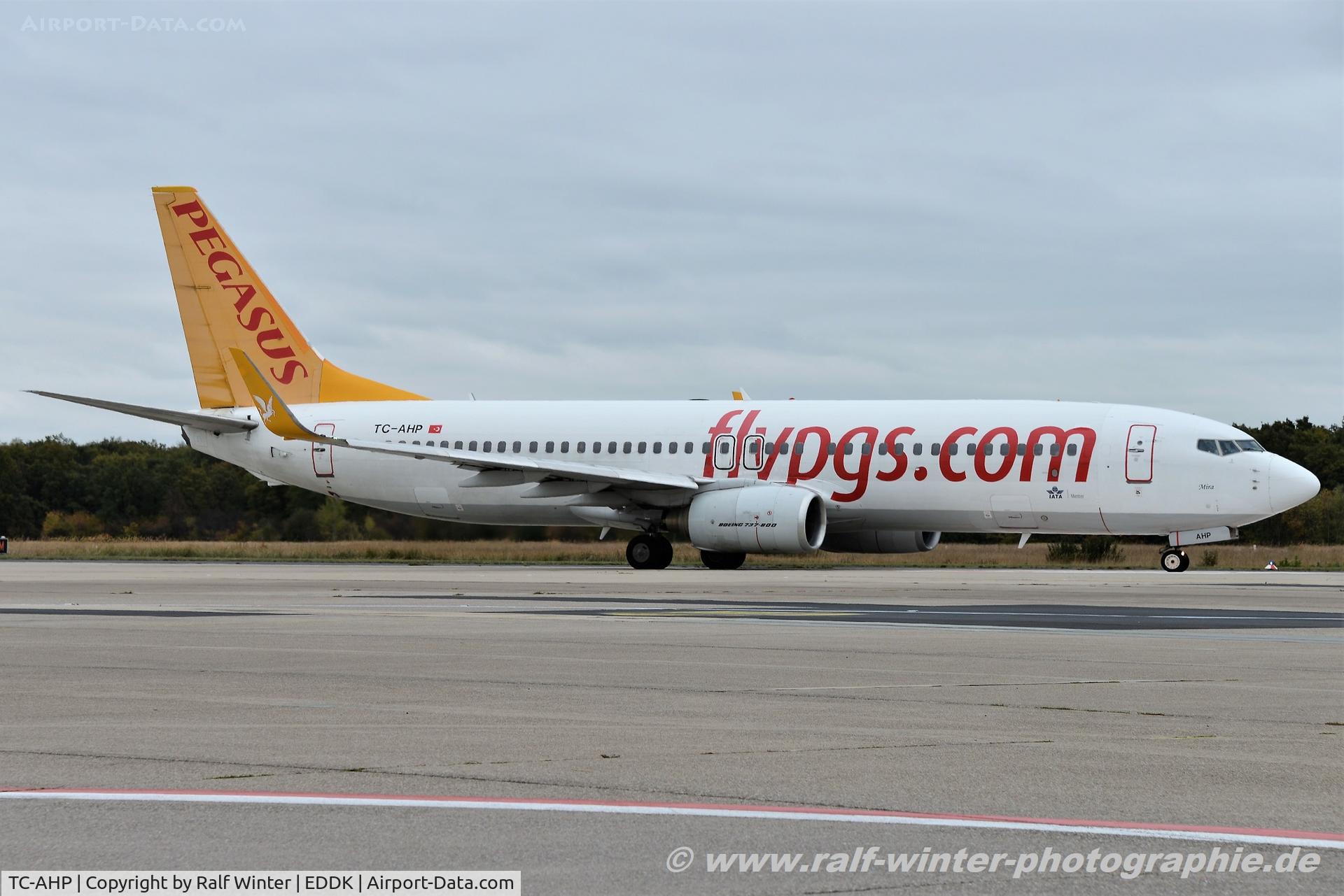 TC-AHP, 2011 Boeing 737-82R C/N 40721, Boeing 737-82R(W) - PC PGT Pegasus Airlines 'Mira' - 40721 - TC-AHP - 29.10.2018 - CGN
