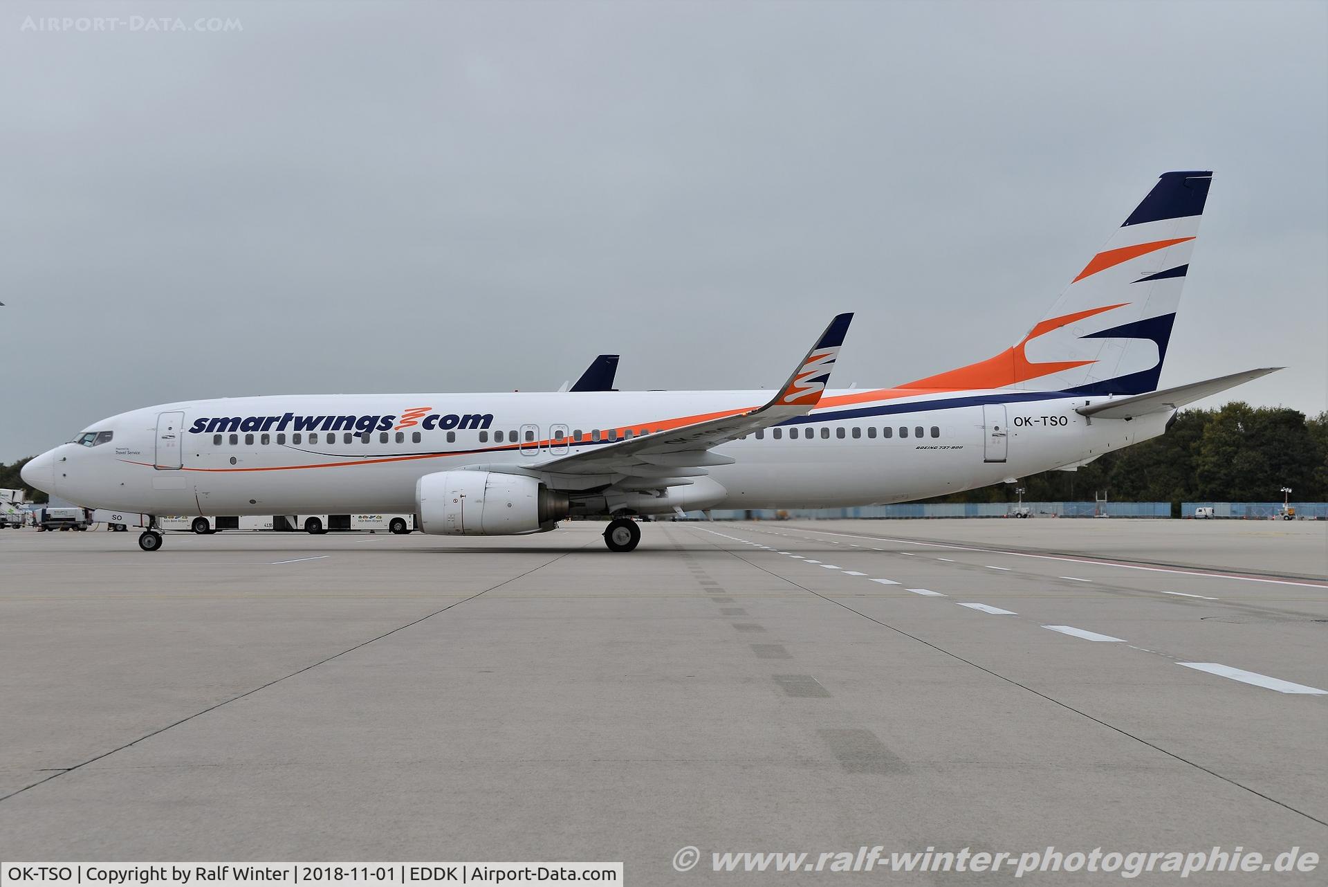 OK-TSO, 2007 Boeing 737-8GQ C/N 35793, Boeing 737-8GQ - QS TVS SmartWings - 35793 - OK-TSO - 01.11.2018 - CGN