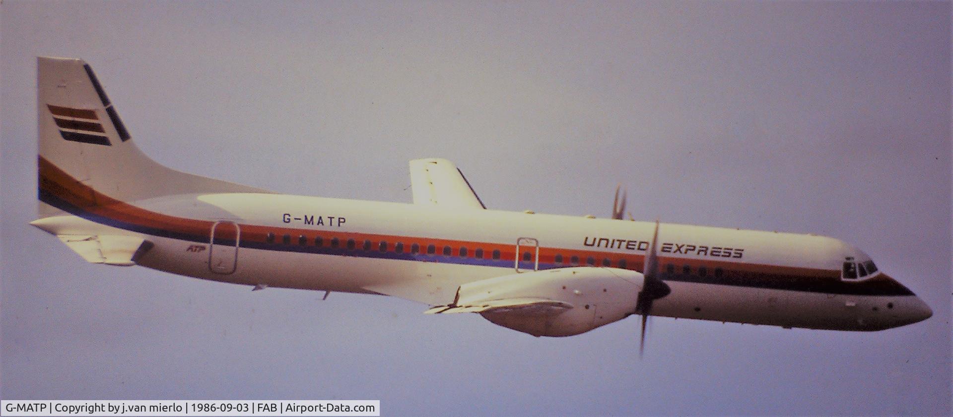 G-MATP, 1986 British Aerospace ATP C/N 2001, scan from slide