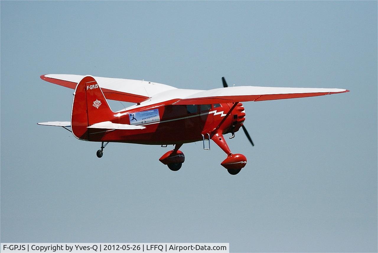 F-GPJS, 1937 Stinson SR-10C Reliant C/N 3-5846, Stinson SR-10C Reliant, Take off, La Ferté-Alais Airfield (LFFQ) Air Show 2012