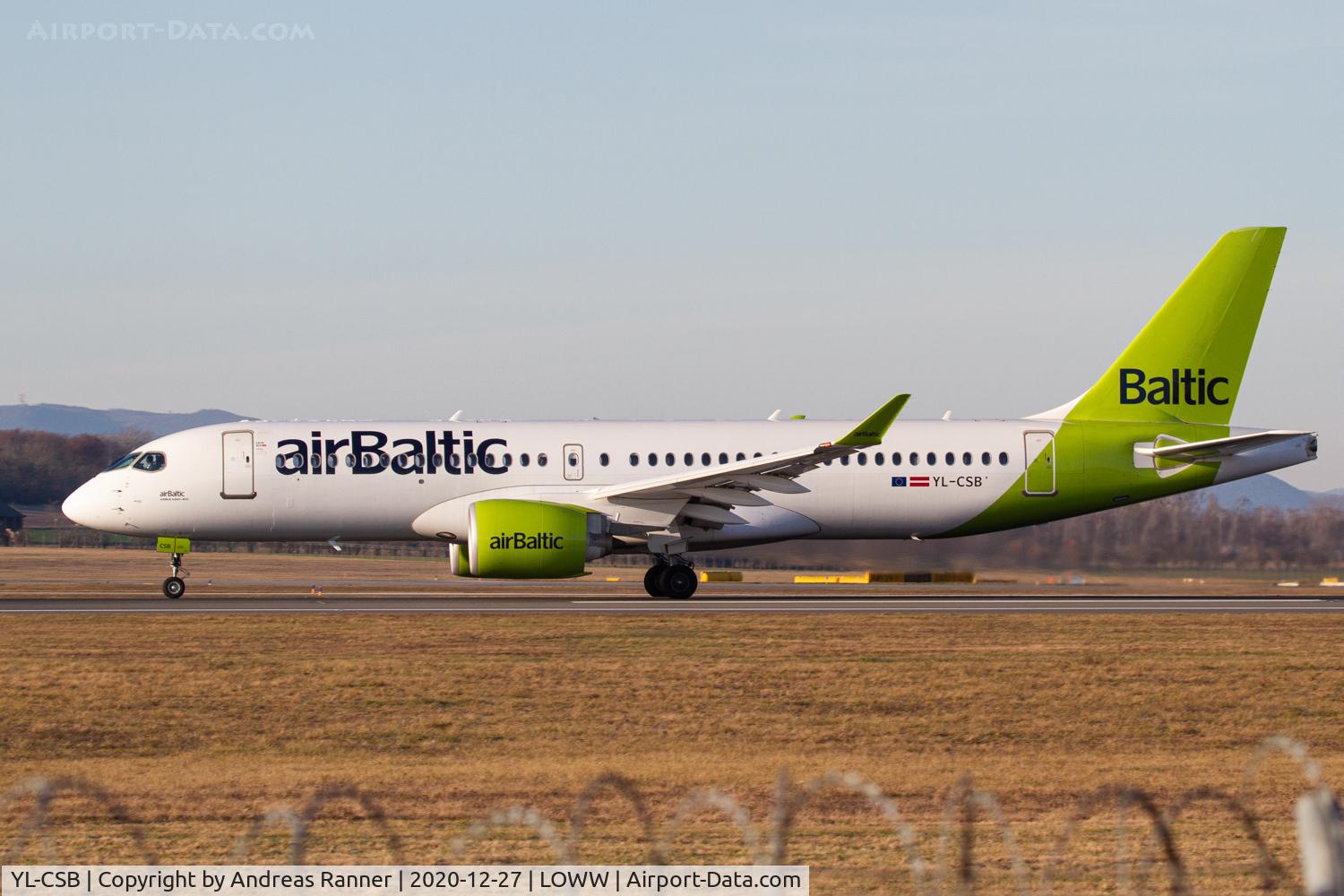 YL-CSB, 2016 Bombardier CSeries CS300 (BD-500-1A11) C/N 55004, Air Baltic CS-300