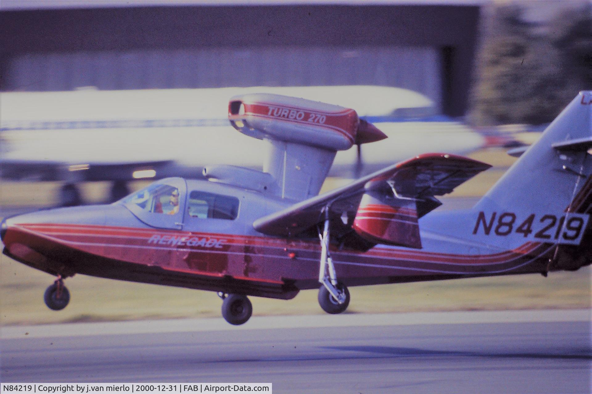 N84219, 1989 Aerofab Inc LA-270 Turbo Renegade C/N 88, scan from slide