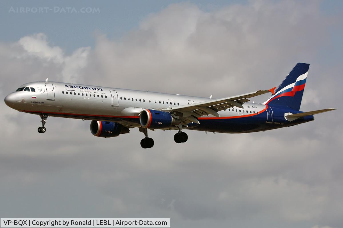 VP-BQX, 2006 Airbus A321-211 C/N 2957, at el prat