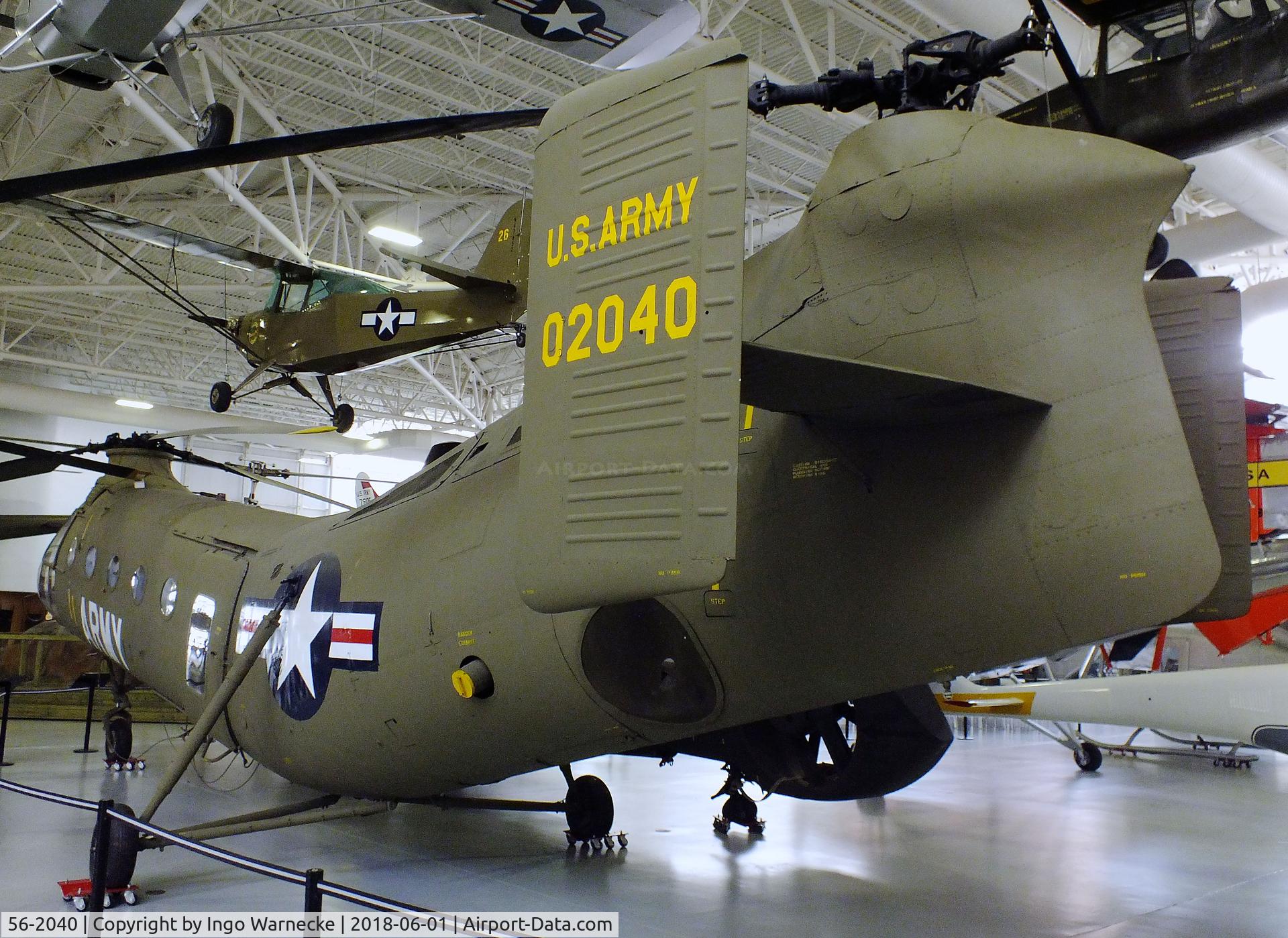 56-2040, Vertol CH-21C Shawnee C/N C.202, Vertol CH-21C Shawnee at the US Army Aviation Museum, Ft. Rucker