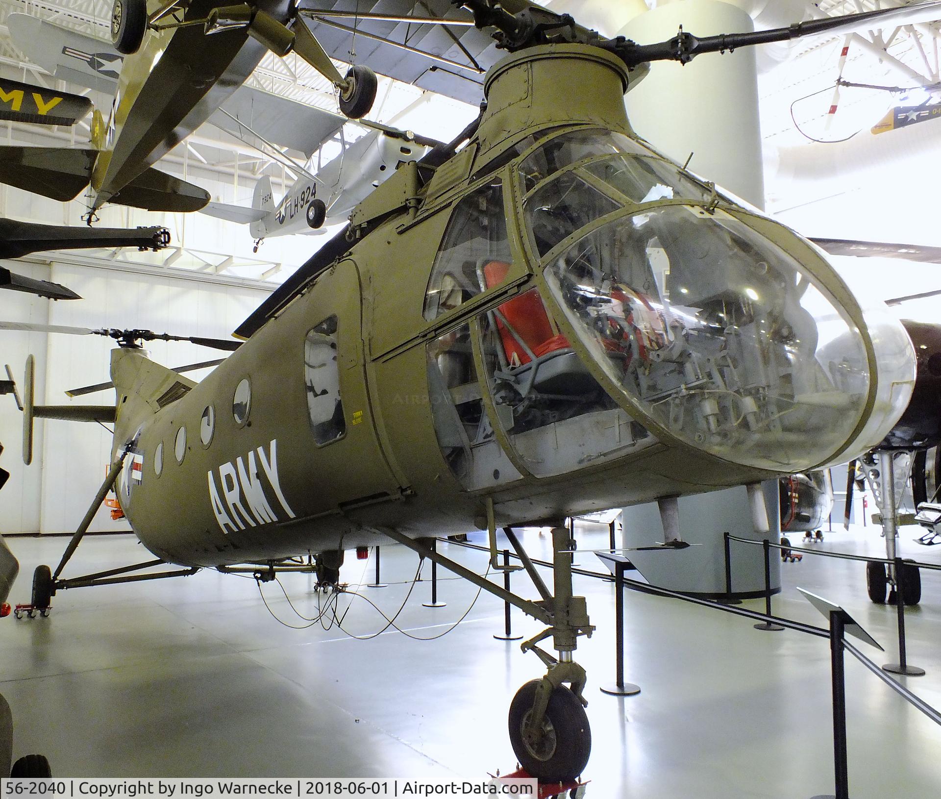 56-2040, Vertol CH-21C Shawnee C/N C.202, Vertol CH-21C Shawnee at the US Army Aviation Museum, Ft. Rucker