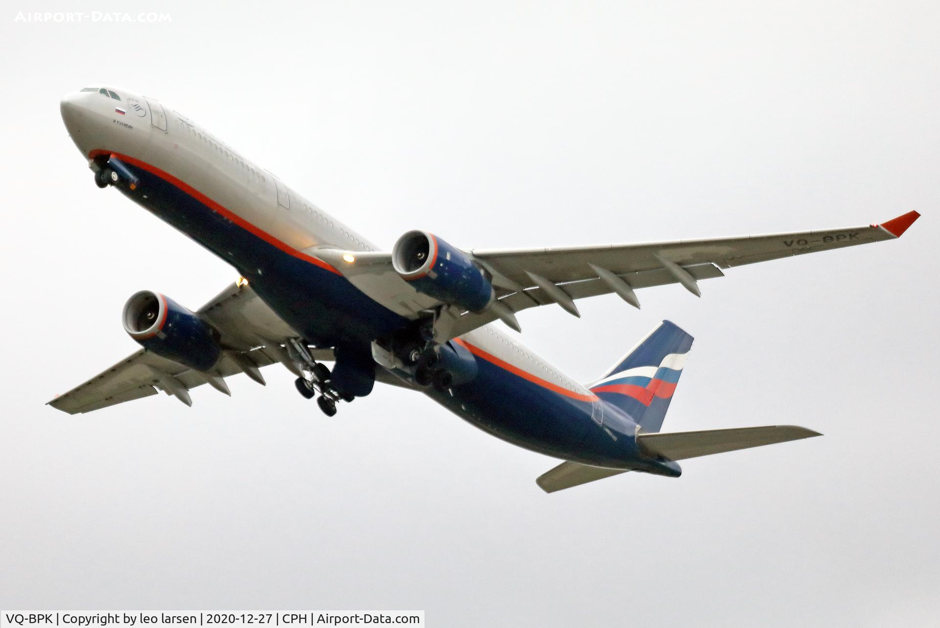 VQ-BPK, 2012 Airbus A330-343X C/N 1345, Copenhagen 2020-12-27