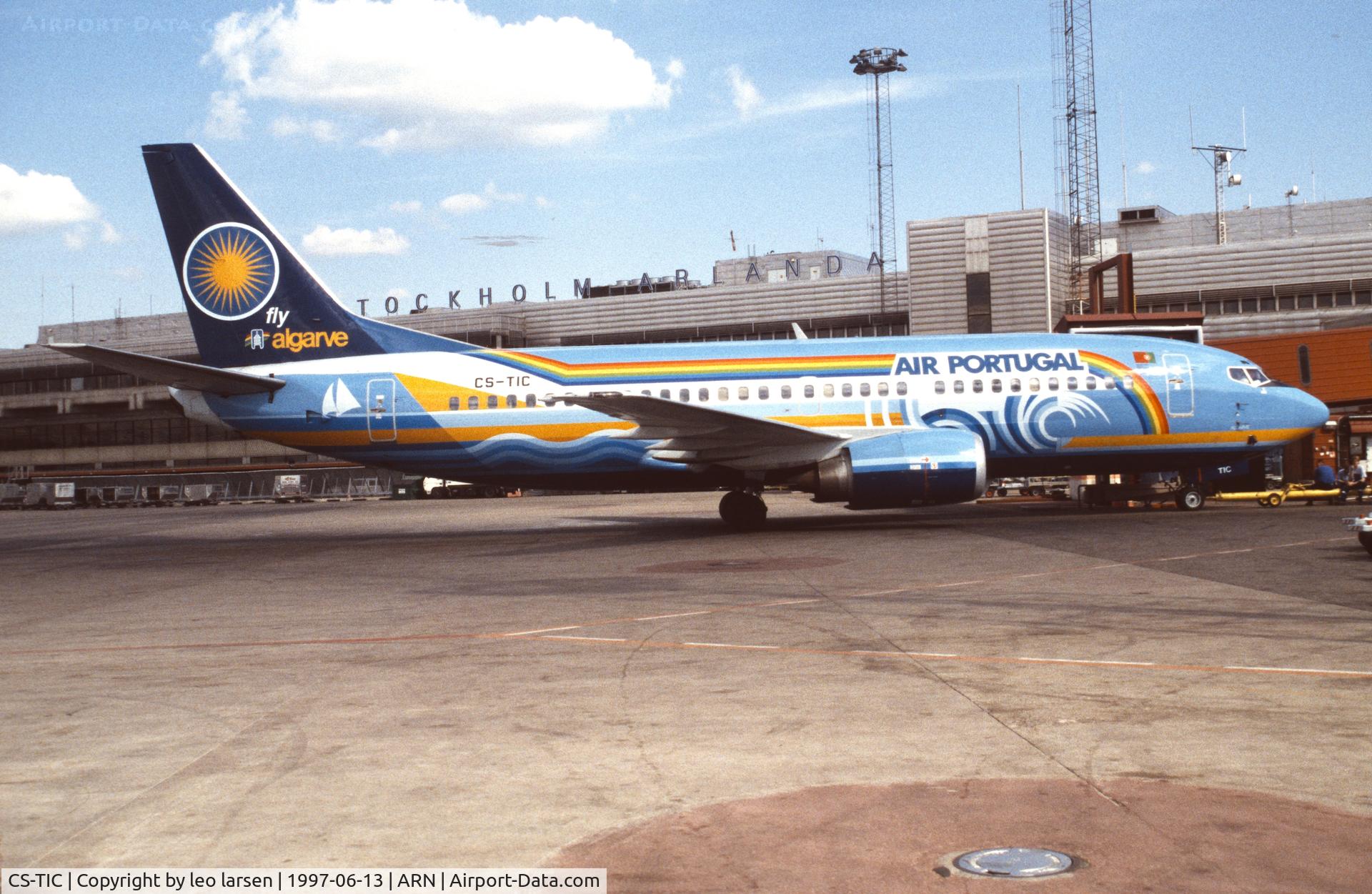 CS-TIC, 1989 Boeing 737-382 C/N 24366, Arlanda 13.6.1997