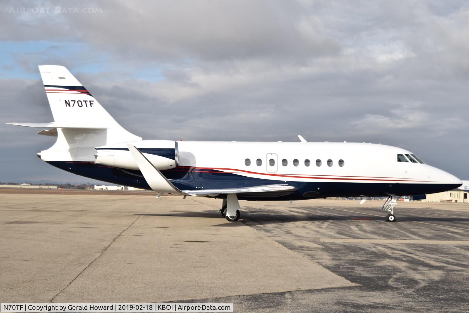 N70TF, 2014 Dassault Falcon 2000LXS C/N 272, Parked on north GA ramp.