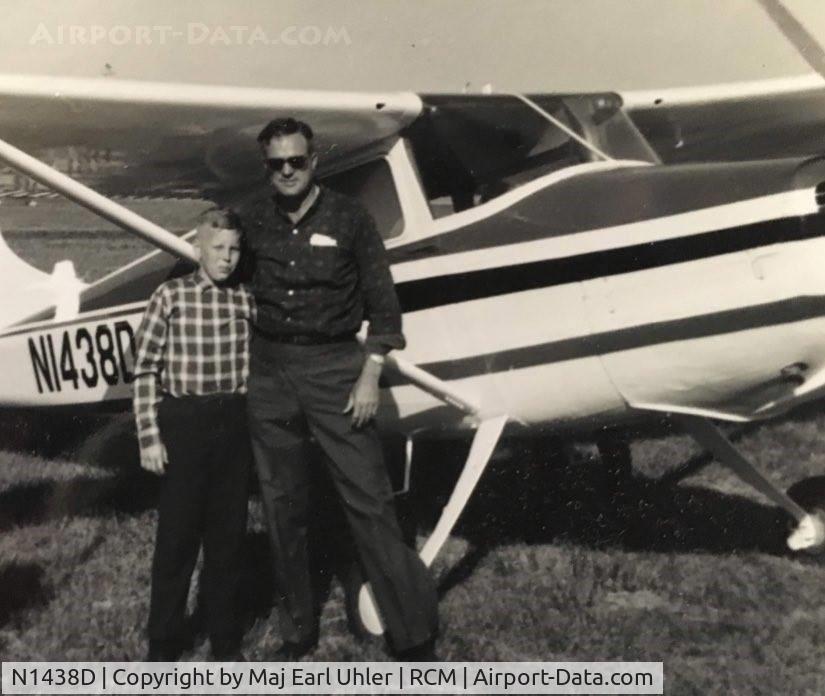 N1438D, 1951 Cessna 170A C/N 20021, Taken about 1964 at Skyhaven Airport Warrensburg, Missouri