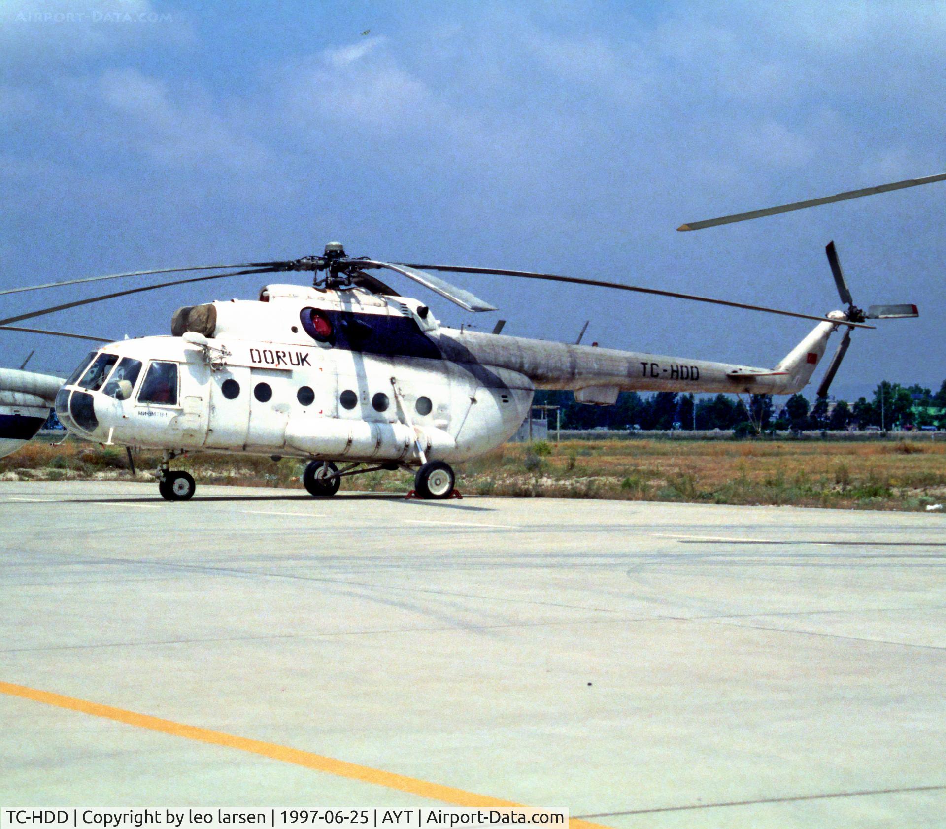 TC-HDD, 1991 Mil MI-8MTV 1 C/N 9 5528, Antalya 25.6.1997