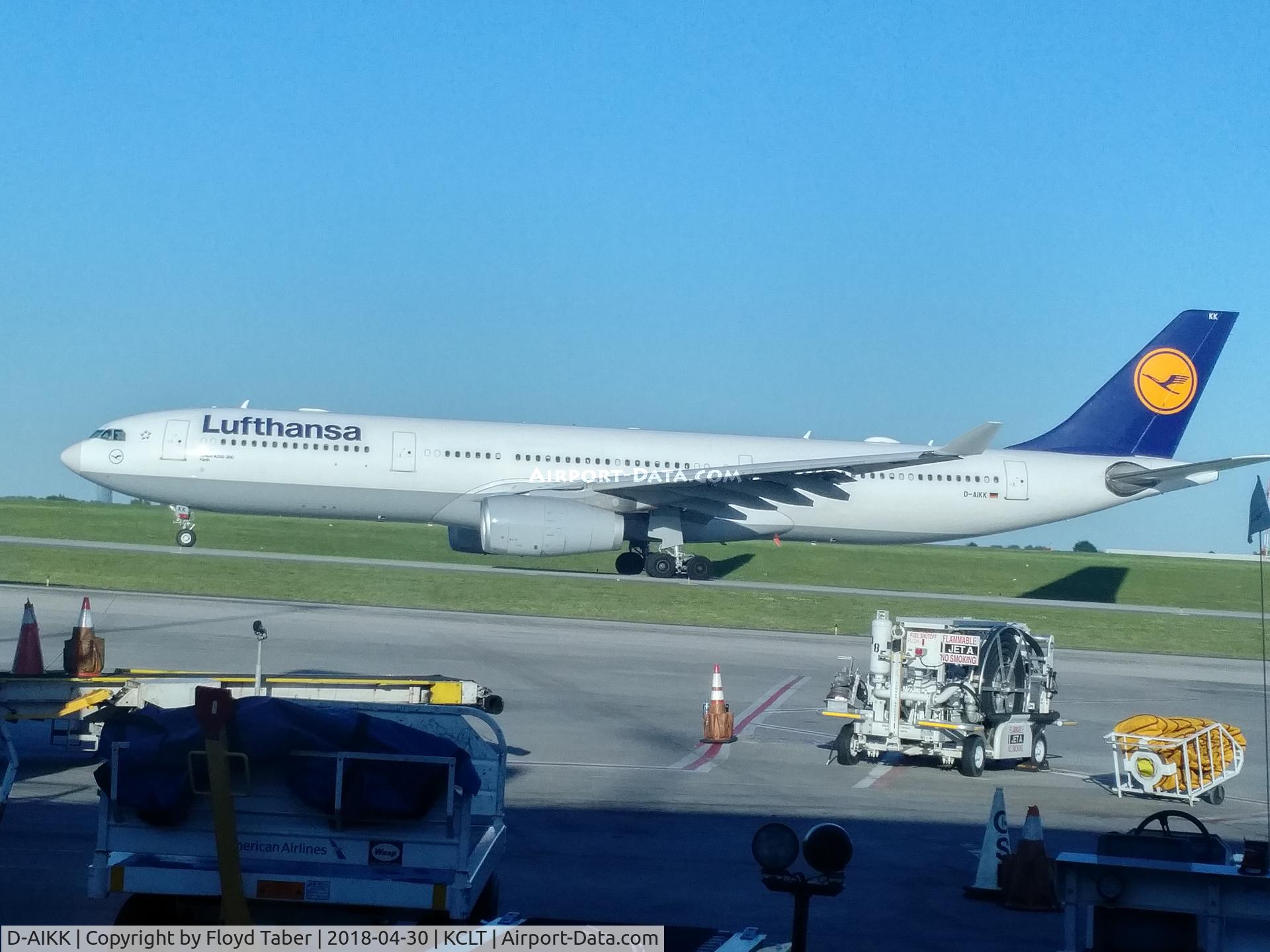 D-AIKK, 2008 Airbus A330-343X C/N 896, Ready for takeoff Charlotte