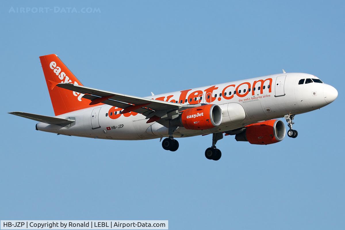 HB-JZP, 2005 Airbus A319-111 C/N 2427, at el prat