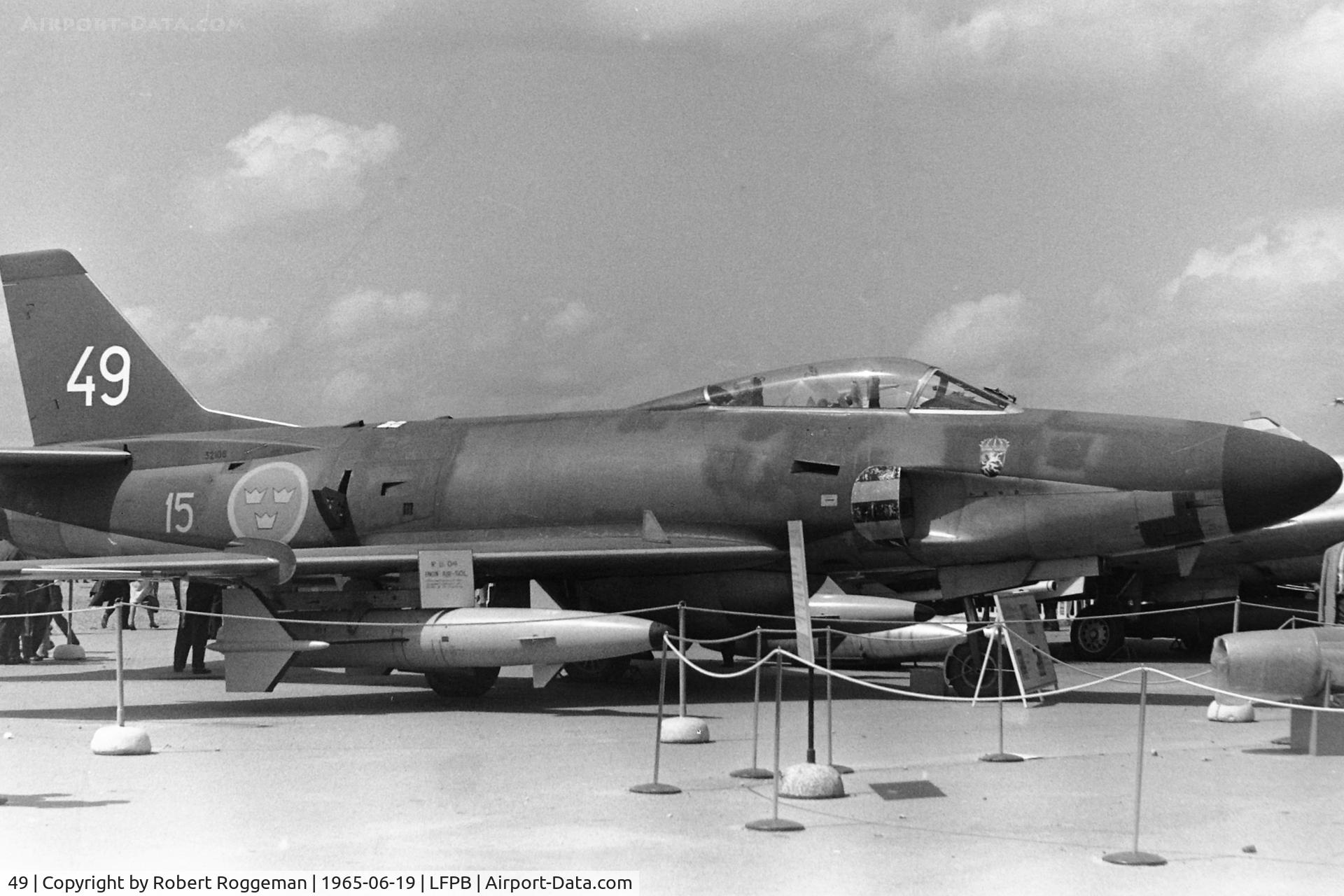 32108, Saab A32A Lansen C/N 32108, Saab A32A Lansen - Paris Air Show 1965, Paris - Le Bourget.