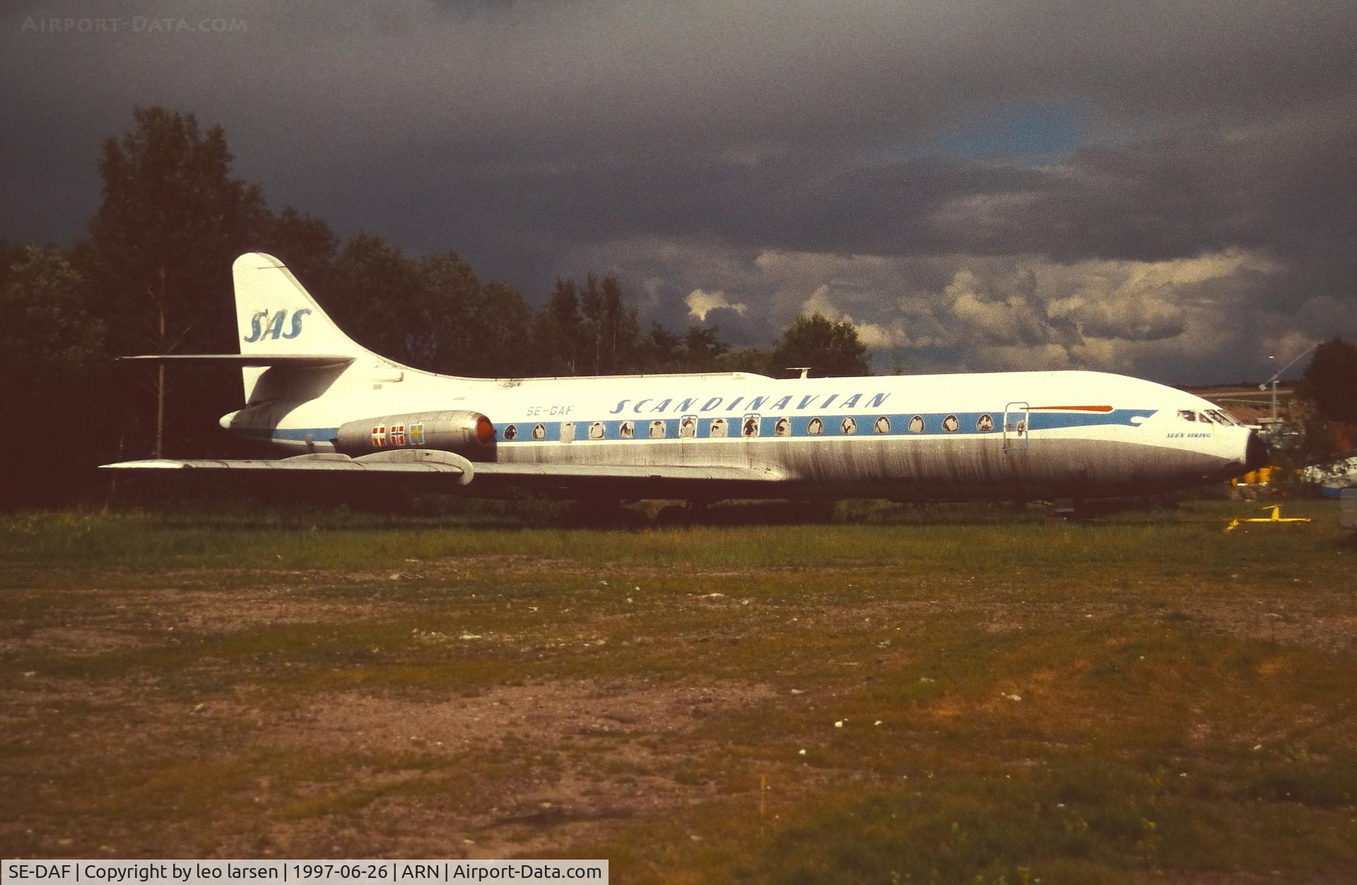 SE-DAF, 1962 Sud Aviation SE-210 Caravelle III C/N 112, Stockholm Arlanda 26.6.1997