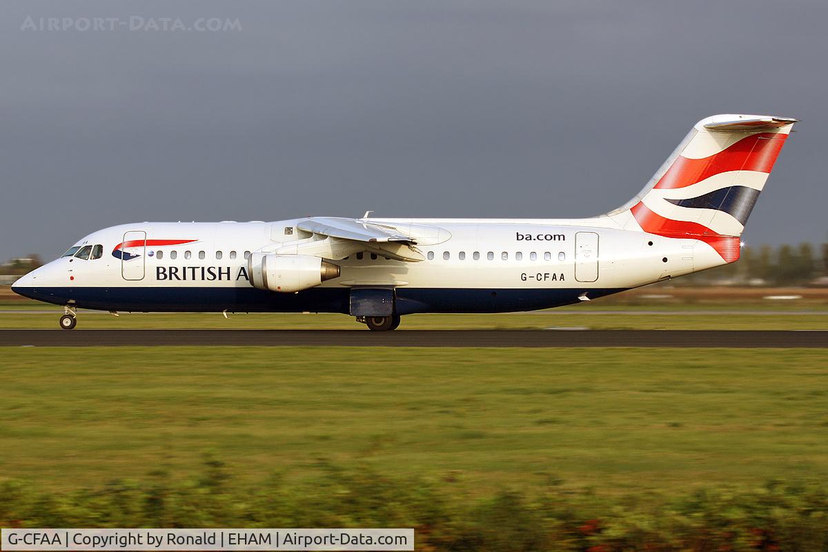 G-CFAA, 2000 British Aerospace Avro 146-RJ100 C/N E3373, at spl