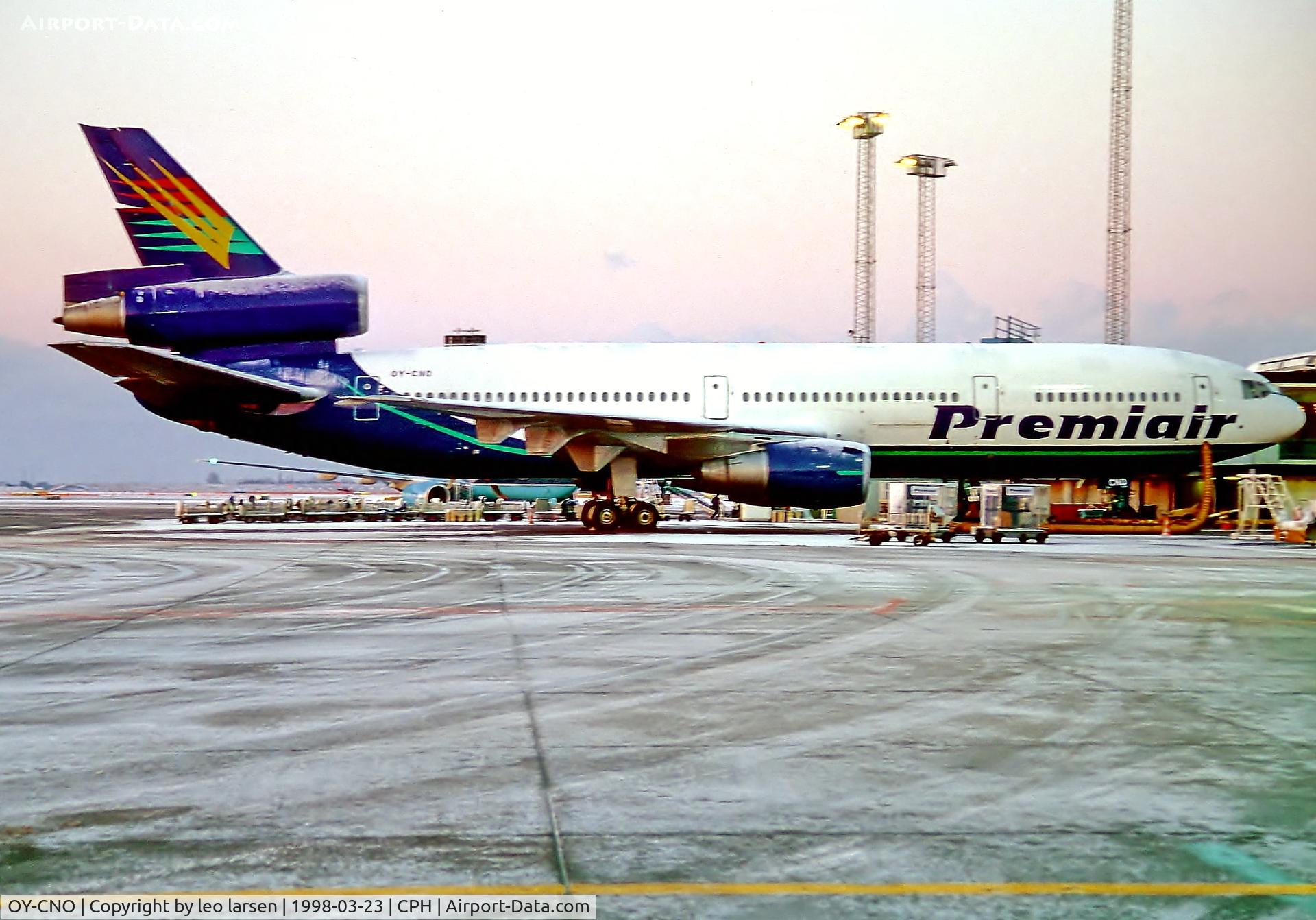 OY-CNO, 1978 McDonnell Douglas DC-10-30 C/N 46990, Copenhagen 23.3.1998